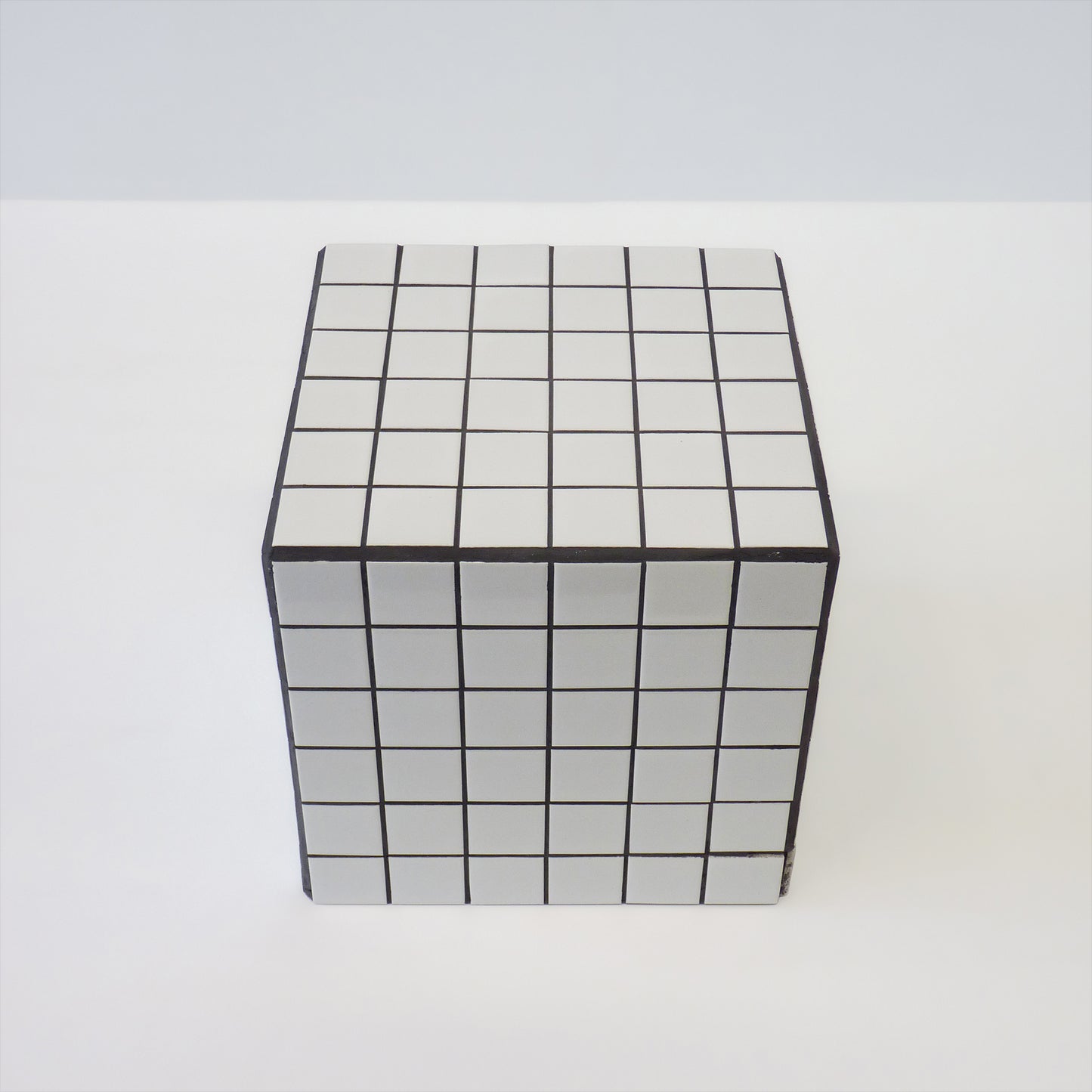 Tiled Cube Side Table