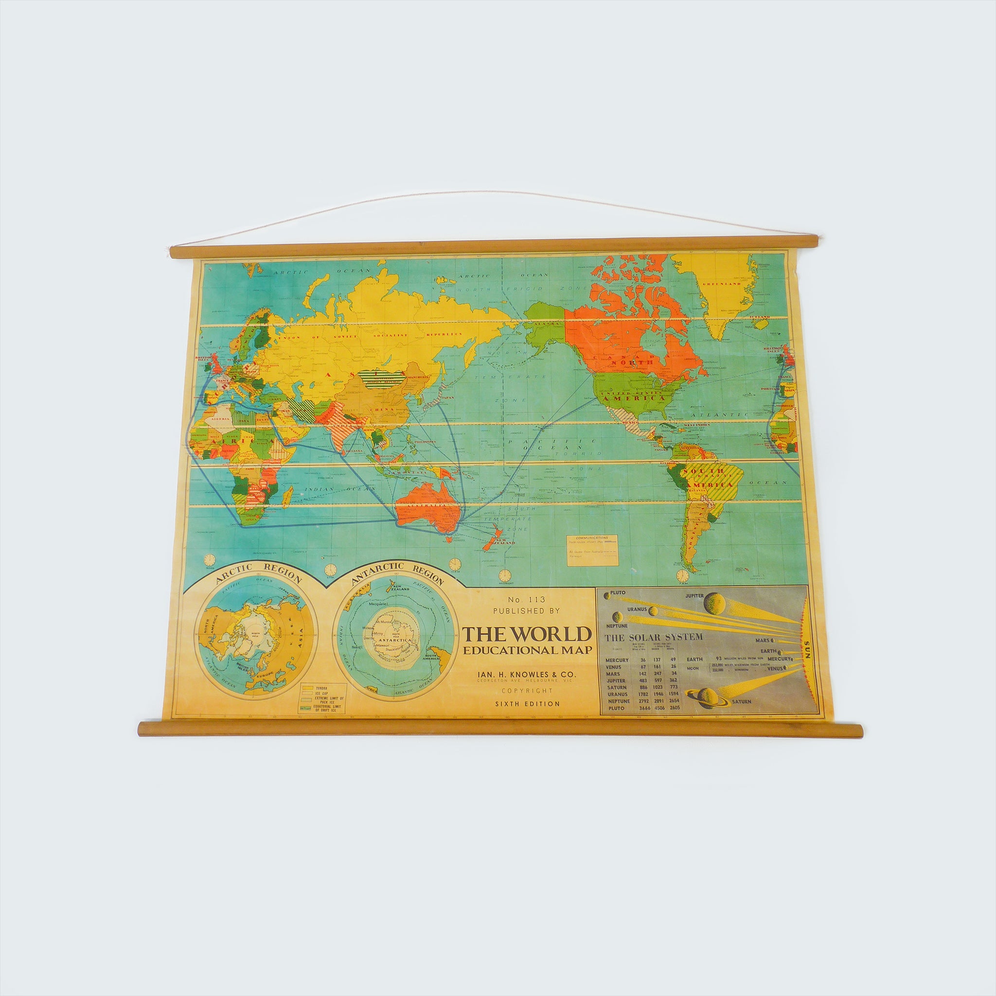 Wall Hanging World Map AXIS