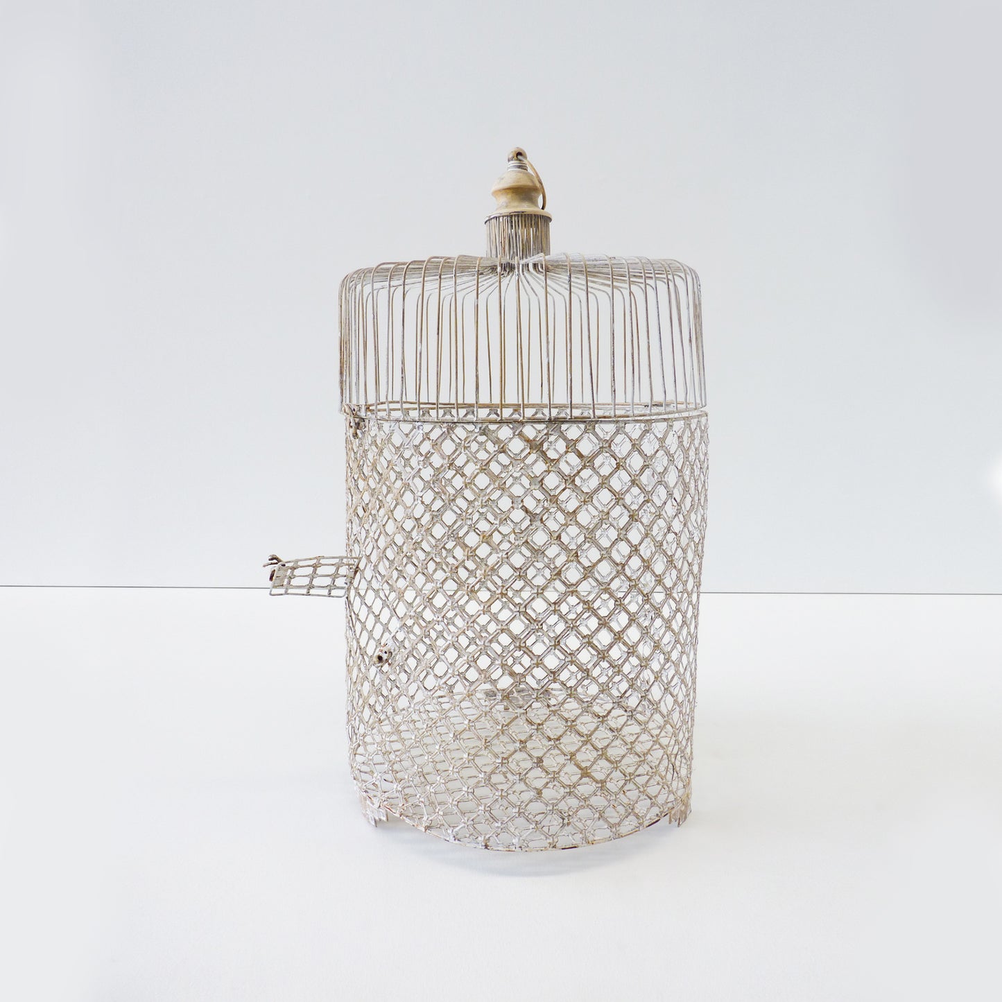 Antique White Birdcage